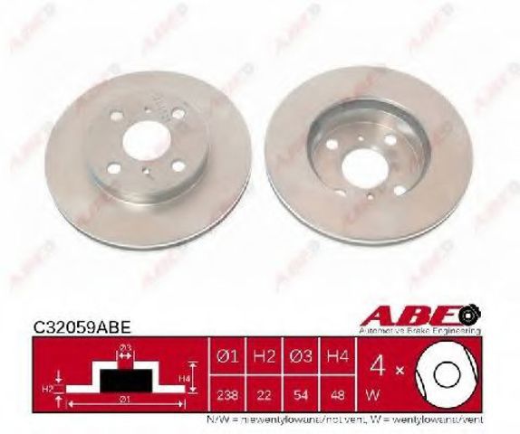 Тормоз дисковый передний C32059ABE ABE