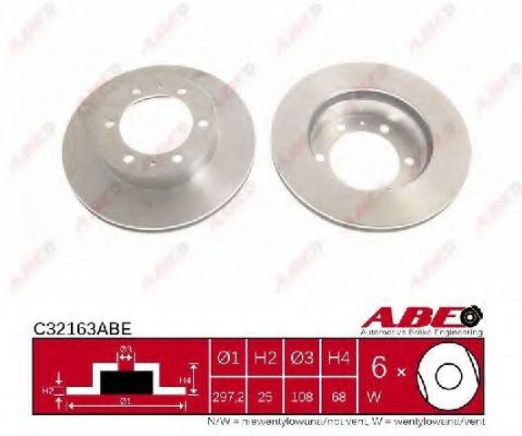 Тормоз дисковый передний C32163ABE ABE