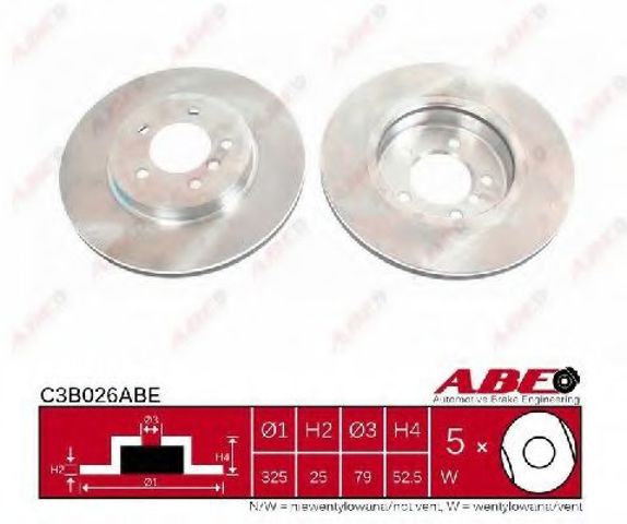 Передний тормозной диск C3B026ABE ABE