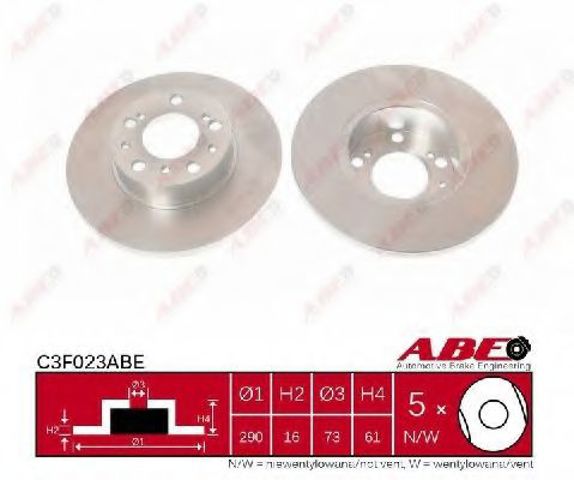 Ротор тормозной C3F023ABE ABE