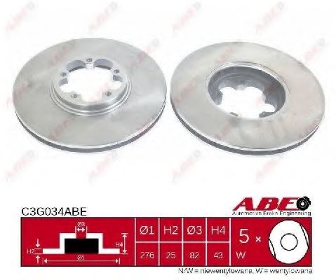 Ротор тормозной C3G034ABE ABE