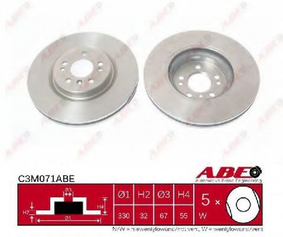 Передний тормозной диск C3M071ABE ABE