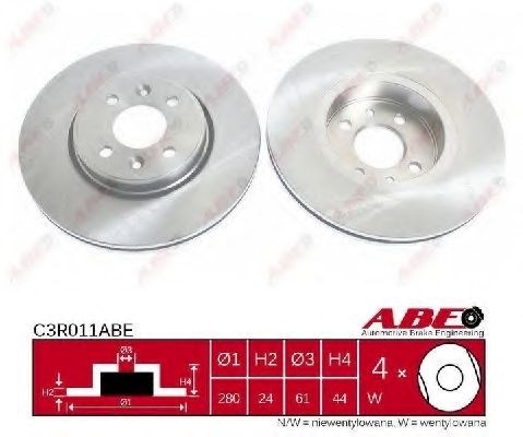 Тормоз дисковый передний C3R011ABE ABE