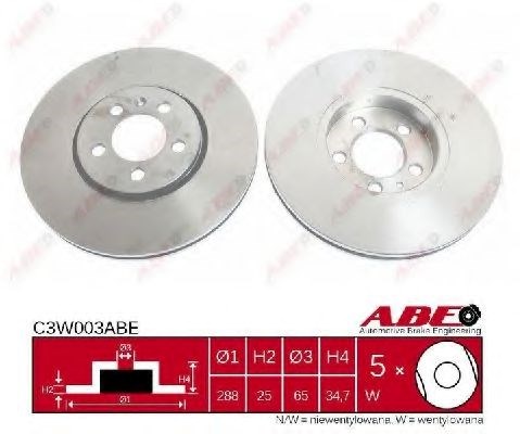 Тормоз дисковый передний C3W003ABE ABE