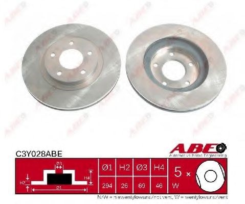 Передний тормозной диск C3Y028ABE ABE