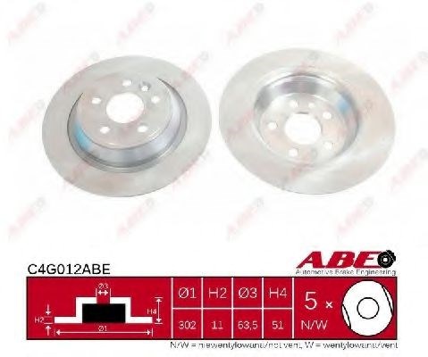 Тормозной диск C4G012ABE ABE