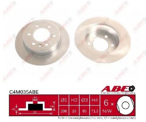 Диск тормозной задний C4M035ABE ABE