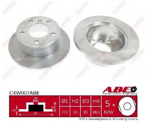 Тормозные диски C4W007ABE ABE