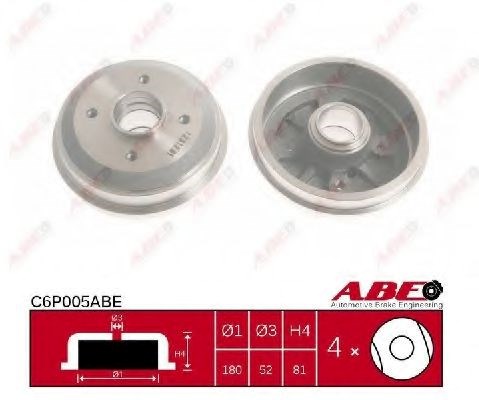 Тормозной барабан C6P005ABE ABE