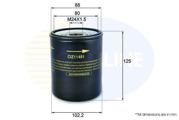 Ciz11491 comline - фільтр оливи ( аналогwl7178/oc326 ) CIZ11491