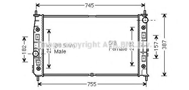 Радиатор CR2054 AVA