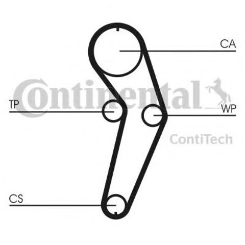 ГРМ ремни, комплект CT988WP2 CONTINENTAL