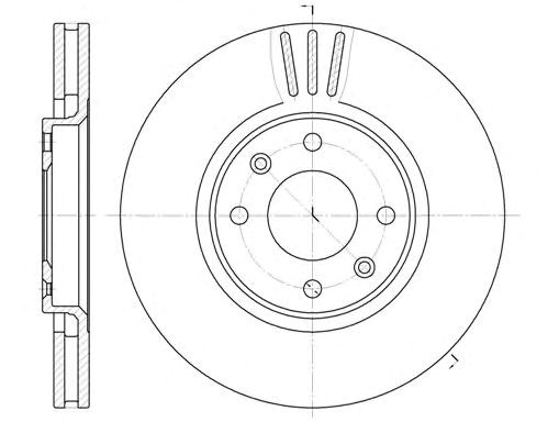 Тормоз дисковый передний D660410 WOKING