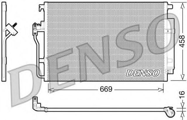 Радиатор системы охлаждения кондиционера DCN17056 DENSO