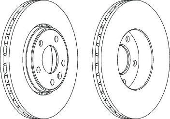 Тормоз дисковый передний DDF1204C1 FERODO