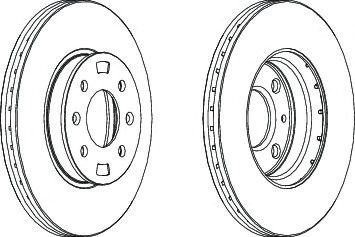 Передний тормозной диск DDF1603 FERODO