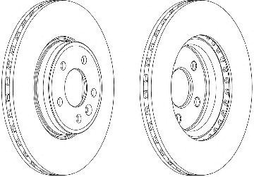 Тормоз дисковый передний DDF1663C FERODO