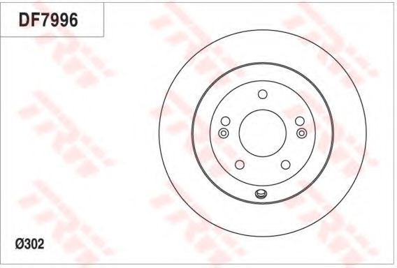 Задний дисковый тормоз DF7996 TRW