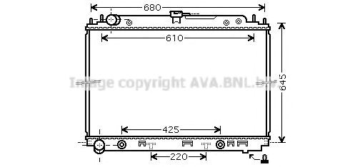 Радиатор системы охлаждения двигателя DNA2297 AVA