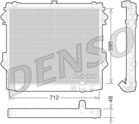 Радиатор системы охлаждения двигателя DRM50074 DENSO