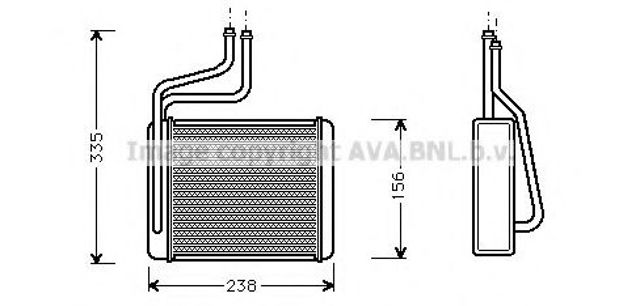 Ava ford радіатор опалення mondeo i,ii,iii FD6286