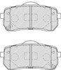 Комплект задних колодок FDB4114 FERODO