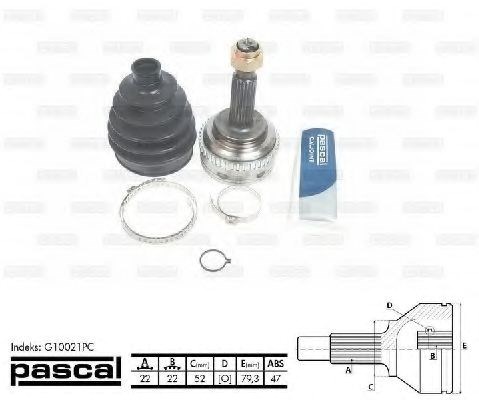 ШРУС наружный передний G10021PC PASCAL