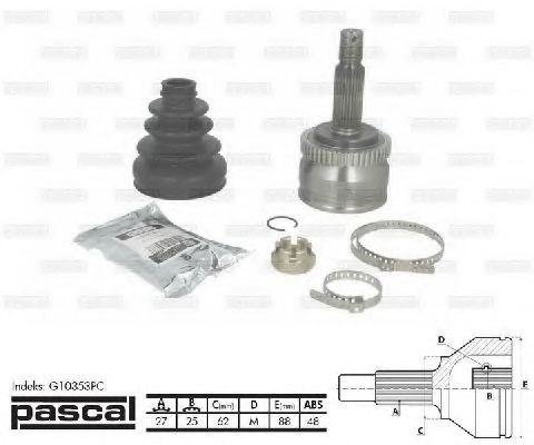 Шарнир привода наружный G10353PC PASCAL