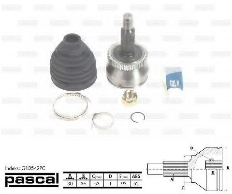 ШРУС наружный G10542PC PASCAL