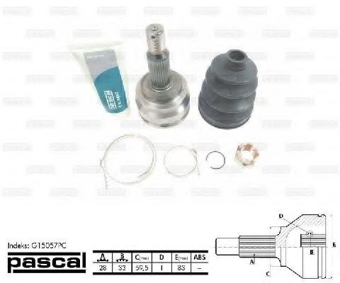 ШРУС наружный G15057PC PASCAL