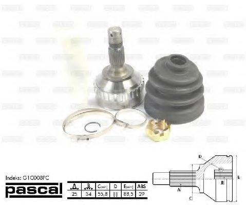 Наружная граната G1C008PC PASCAL