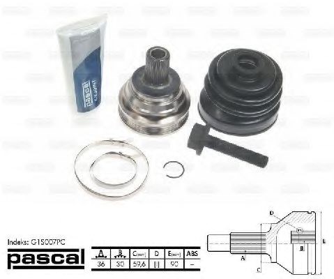 Шарнир привода наружный G1S007PC PASCAL