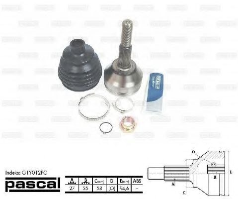 ШРУС наружный G1Y012PC PASCAL