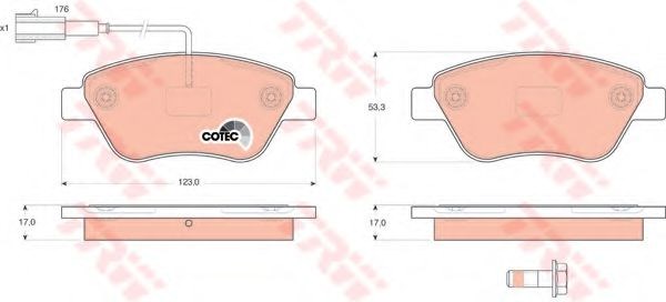 Колодки GDB1590 TRW
