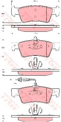 Колодки дисковые  GDB1671 TRW