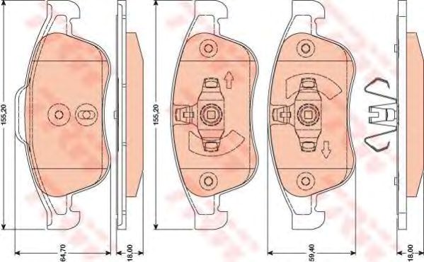 Колодки GDB1789 TRW
