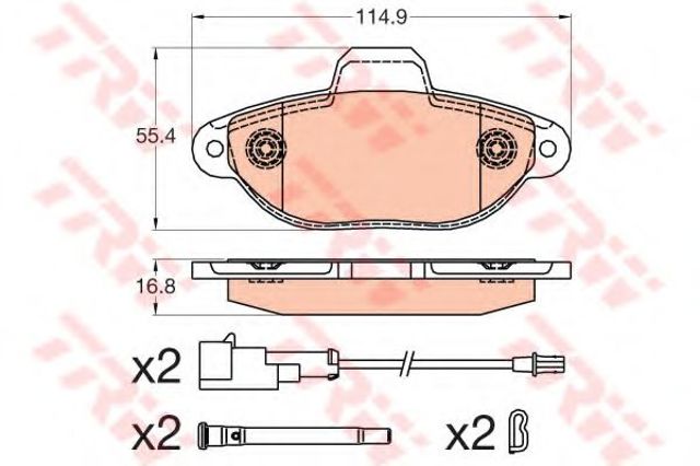 Колодки GDB2041 TRW