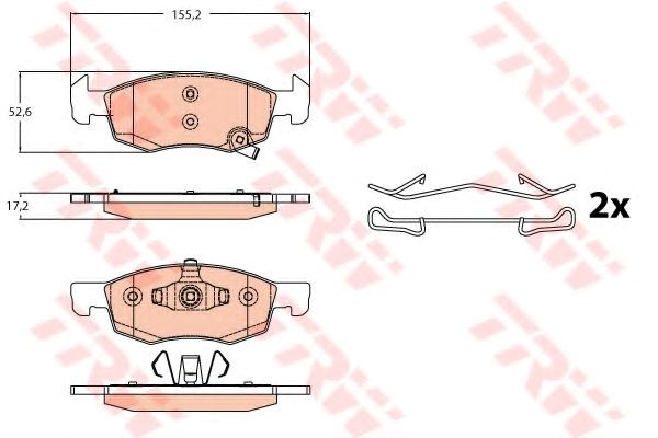 Тормозные колодки GDB2099 TRW