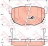 Задние дисковые колодки GDB3170 TRW