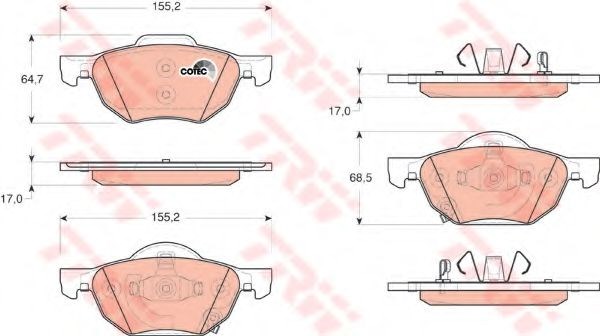 Колодки передние GDB3355 TRW