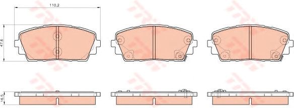 Тормозные колодки GDB3535 TRW