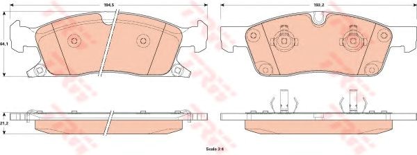 Колодки GDB4604 TRW