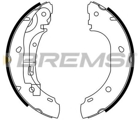Задние барабанные колодки GF0186 BREMSI
