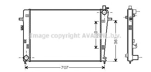 Радиатор HY2328 AVA
