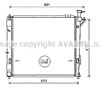 Радиатор системы охлаждения двигателя HY2346 AVA