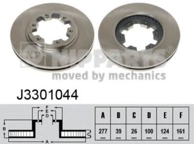 Диск тормозной передний J3301044 NIPPARTS