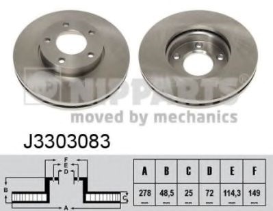 Ротор тормозной J3303083 NIPPARTS