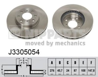 Диск тормозной передний J3305054 NIPPARTS
