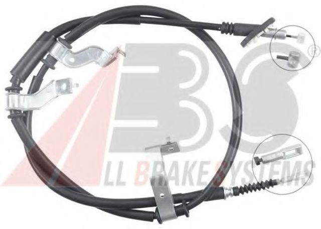 Трос ручного тормоза задний K19806 ABS
