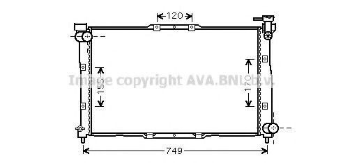 Радиатор охлаждения KA2039 AVA